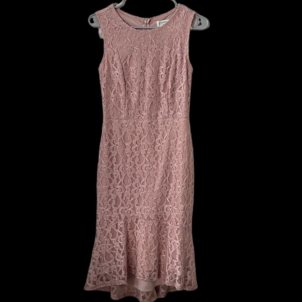 Enfocus Studio pink lace dress